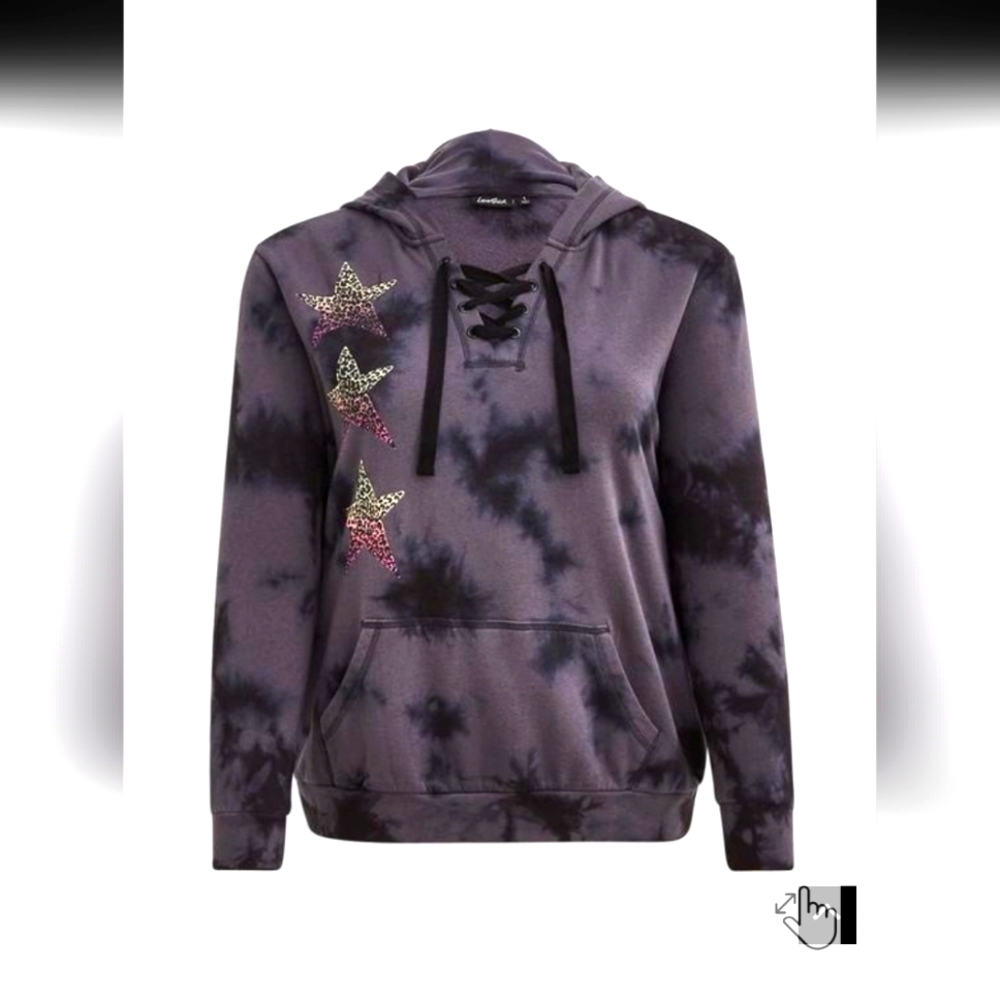LoveSick Lace-Up Hoodie - Cozy Fleece Escape Ordinary Black-4x